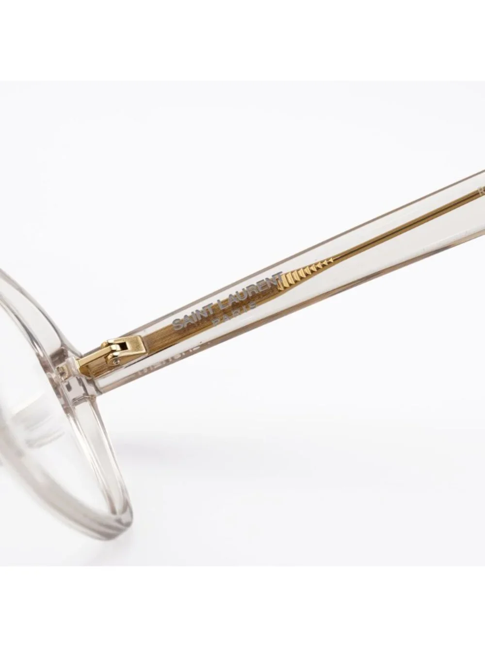 Saint Laurent SL545 OPT 003 Eyeglasses Shiny Beige 58mm Square Frame